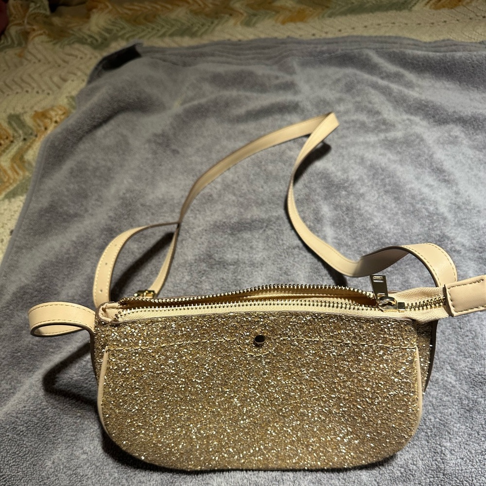 a new day Sparkling Gold Crossbody Bag